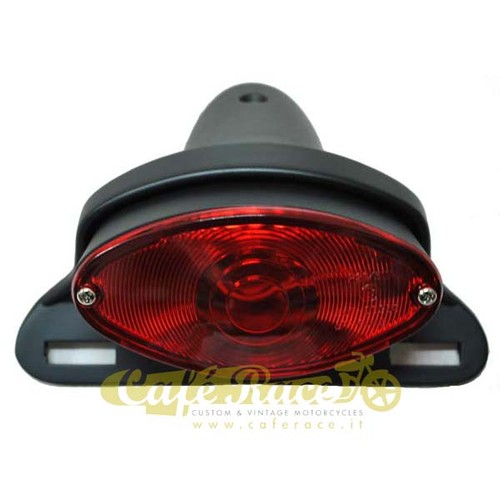 Faro moto fanale posteriore nero modello CAT EYE per applicazioni custom e cafe - Imagen 3 de 4