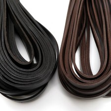 Lederriemen (ab 4,80€/m) Flach 15 x 3 mm. Stabiles Lederband | Länge: wählbar