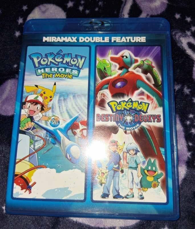 Pokemon Heroes: The Movie/Pokemon: Destiny Deoxys Blu-ray Disc, 2011 Rare HTF!