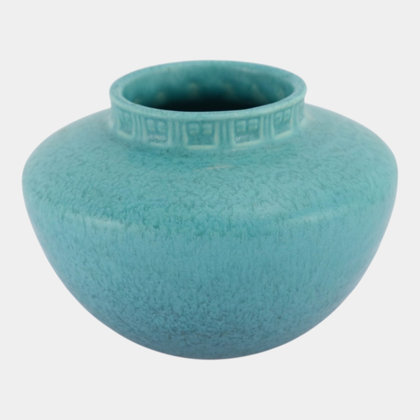 Roseville Tourmaline Turquoise Blue 1933 Art Deco Pottery Ceramic Vase 200-4