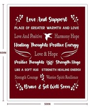 Throw Blanket With Encouragement Words Get Well