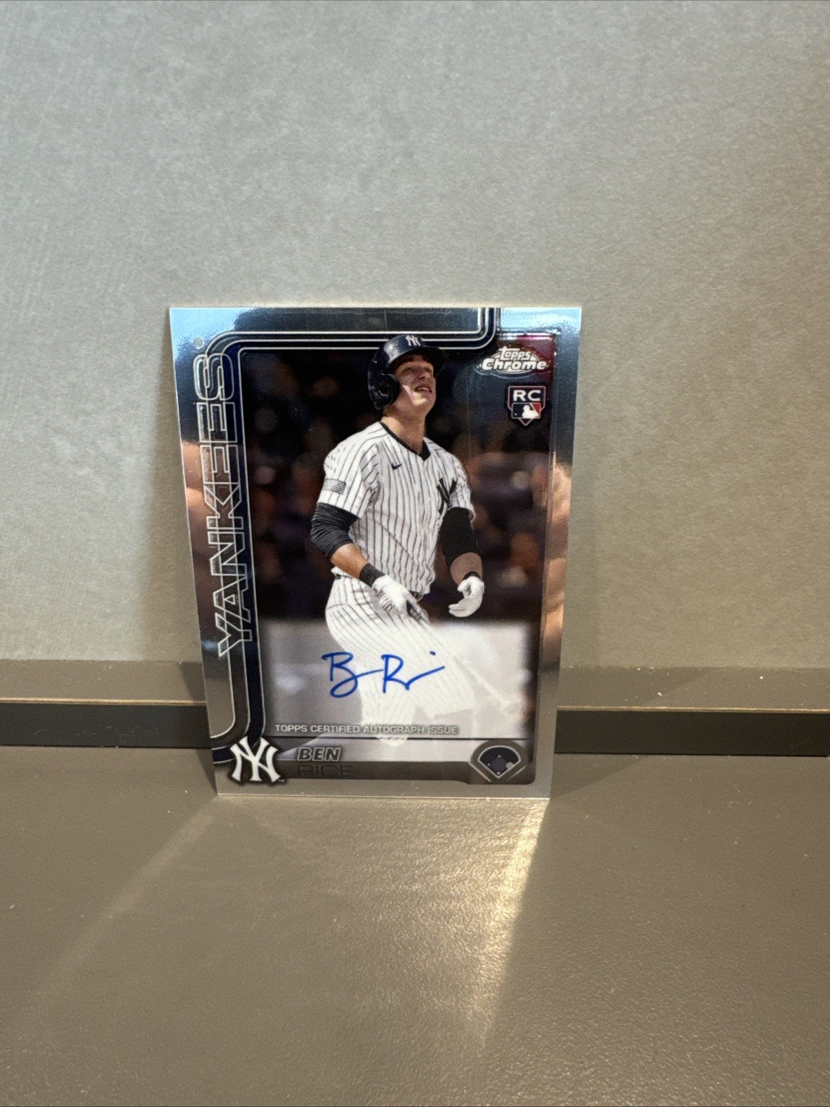 2025 Topps Chrome Ben Rice Rookie Autograph New York Yankees #RA-BR