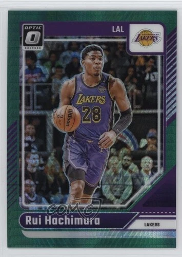 2024-25 Panini Donruss Optic Green Hyper Prizm 53/249 Rui Hachimura #18
