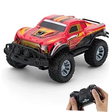 Remote Control Cool Off-Road Vehicle Truck, 2.4GHz RC Car with LED Lights, Red