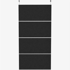 VIVO Modular 45" x 95" Hanging Acoustic Panels x4 , Sound Absorber, Black