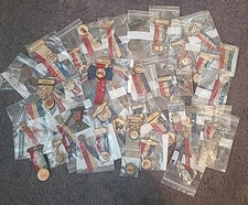 Antique HUGE LOT 41 POSA Political Convention Delegate Ribbons Pins Badges