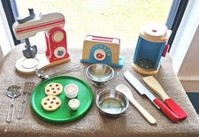 Melissa And Doug Kitchen Appliance Lot Play Pretend Toaster, Mixer, Coffee...