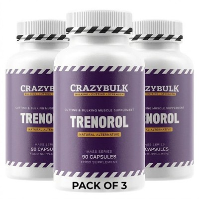 CrazyBulk TRENOROL Cutting Muscle Strength Crazy Bulk - 90 Capsules, Pack of 3