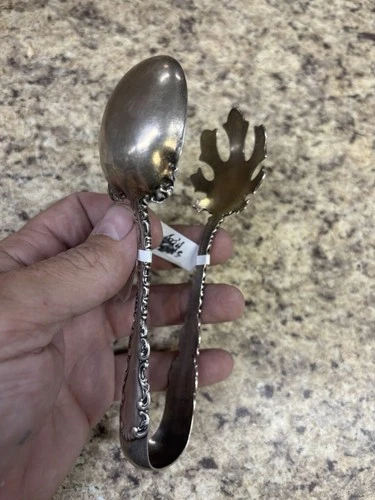 Louis XV by Whiting Sterling Silver Ice Tong with Claw and Spoon 6 1/4" Serving