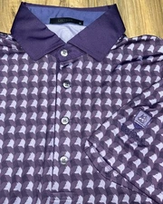 Greyson Wolf Creek Performance Golf Polo Men’s Medium, Wolf Print All Over