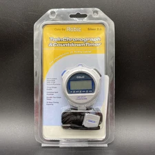 Robic Silver 2.0 Dual Stopwatch & Countdown Timer Water Resistant New & Sealed