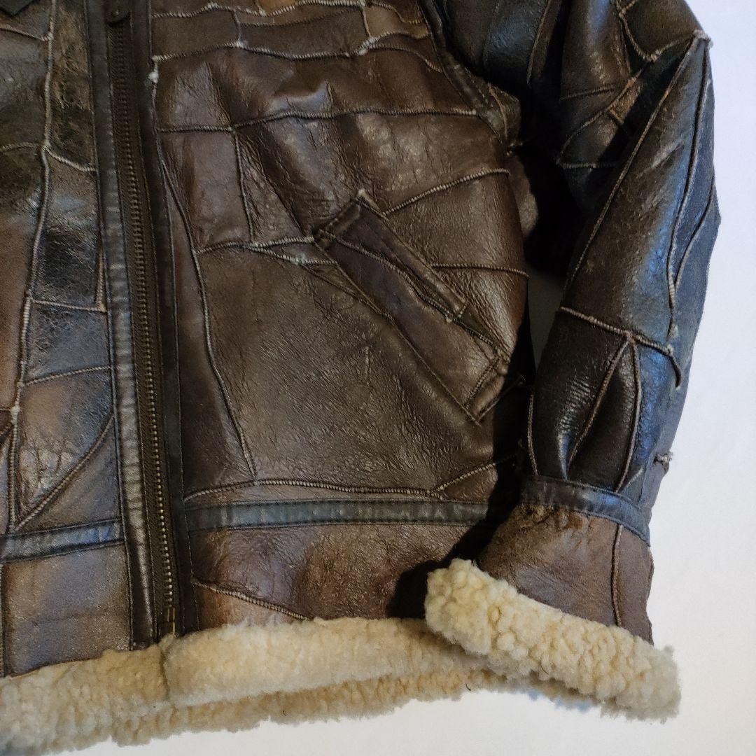 Shearling Coat Jacket Leather Patchwork Visvim Av… - image 4