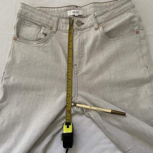 Reiss Jeans Men White Washed Sz 29/28 Stretch Comfy Classic Casual Straight City - Picture 10 of 12
