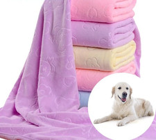 Quick Dry Pet Towel Dog Cat Microfiber Absorbent Bath Towel Soft AU