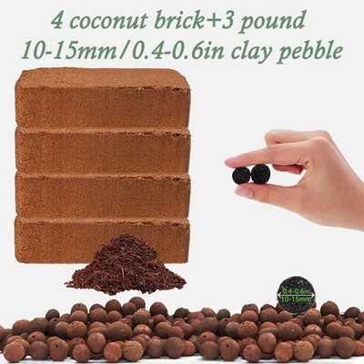Coconut shell bricks + clay pebbles, suitable for planting, herbaceous plants