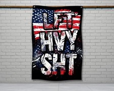 Lift Heavy Flag - Motivational Gym Decor for Home and Garage Gym