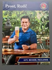 Prost, Rudi! Paulaner Weißbier Waldemar Hartmann 2006 Vintage Ad Werbung Reklame