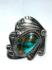 vintage sterling silver royston turquoise ring