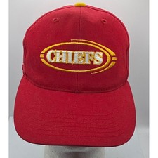 Vintage Annco Kansas City Chiefs Snapback Hat NFL Football Red Yellow Cap