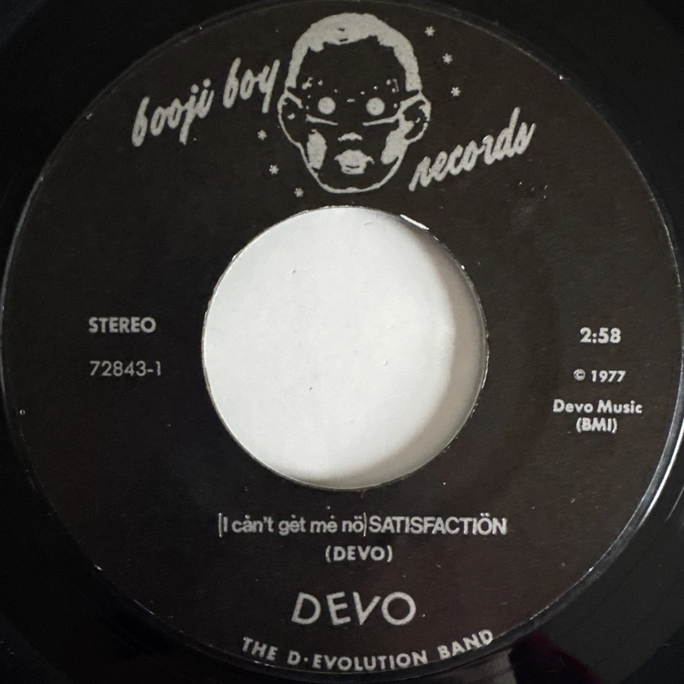 DEVO I CAN’T GET NO SATISFACTION 7” VINYL BOOJI-BOY US 1977 FIRST PRESS MISPRINT - Image 3 of 4