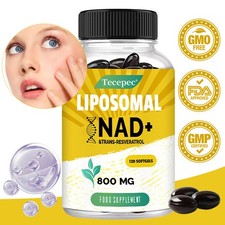 NAD Liposomiale+ 500mg Trans-Resveratrolo 300mg Sano Aumenta il Metabolismo