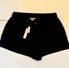 Victoria's Secret Satin Pyjama Sleep Shorts Black Size MEDIUM - Lingerie - BNWT