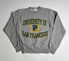 Vintage University Of San Francisco Distressed Crewneck Pullover Sweatshirt XS