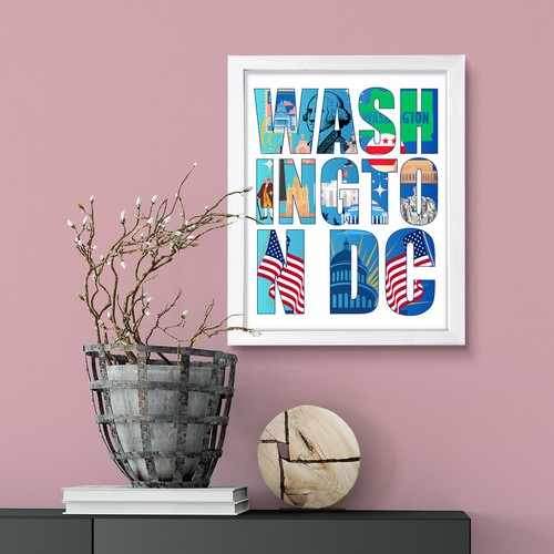 Washington, D.C. Inspirational, Wall Print Art | American Cities Decoration - Picture 6 of 32