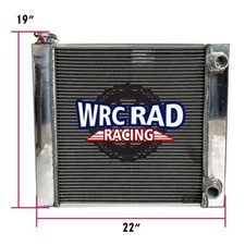 22x 19 Universal Aluminum Radiator For Chevy Sbc 350 Performance Double Pass