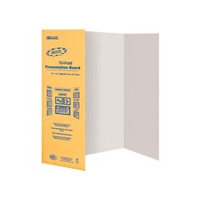 BAZIC Trifold Presentation Board 28" X 40" White, Tri-Fold Corrugated Poster ...