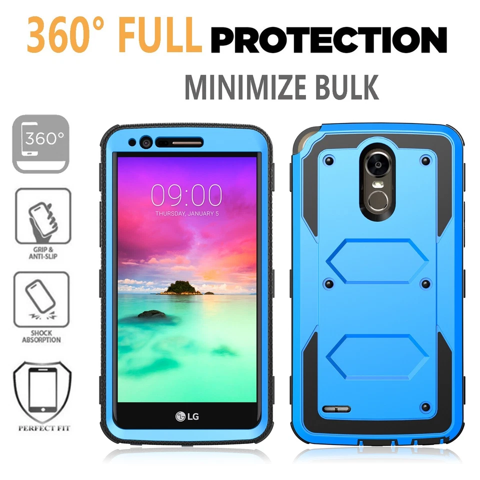 Funda para teléfono LG Stylo 3 completamente resistente a prueba de golpes + protector de pantalla Foto 2 de 4
