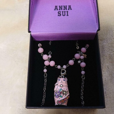 ANNA SUI Maneki Neko Necklace With Box 