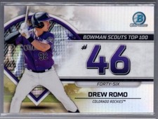 Drew Romo 2023 Bowman Chrome Baseball Scouts Top 100