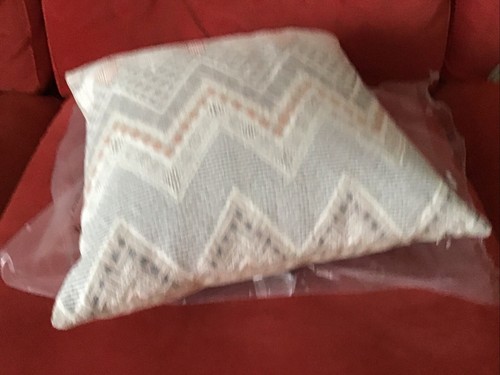 John Lewis Chevron Scatter Cushion Natural Patterned Feather Pad 50x50 New £45 - Picture 13 of 21