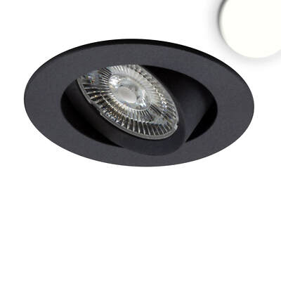 ISOLED LED Einbauleuchte Slim68 MiniAMP schwarz, rund, 8W, 24V DC, neutralweiß,