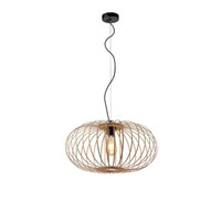 Pendellampe HäNgelampe Esstischleuchte Natur Holz Wohnzimmerlampe H 120 Cm