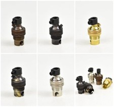 BRASS SMALL BC BAYONET B15 BULB HOLDER LAMP HOLDER SHADE RING & 10MM CORD GRIP