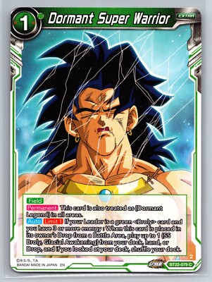 Dormant Super Warrior BT22-079 C Bandai DBS 2023 Common Extra Field Card