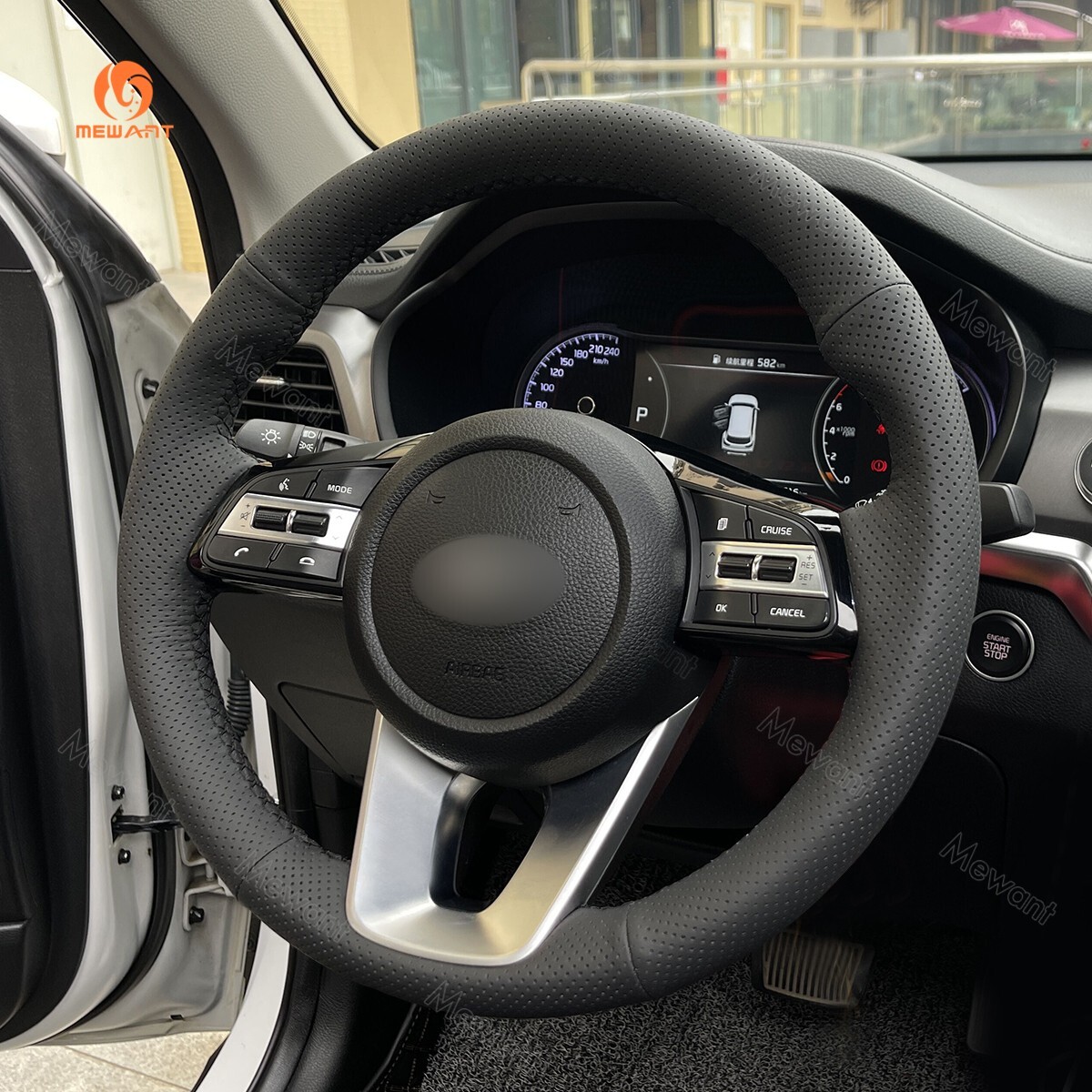 MEWANT PU Leather Car Steering Wheel Cover For Kia Sportage 4 Cerato 4