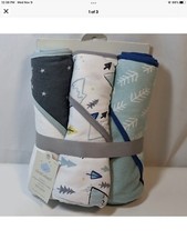 Cloud Island 3-Pack Infant Lightweight Hooded Towels - Peachy Keen - 30" x 30"