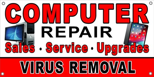 Computer Repair virus removal Vinyl Banner sign multiple sizes available - Picture 2 of 5
