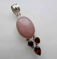 Pink Opal Garnet 925 Sterling Silver Gemstone Pendant Jewellery Pink Opal Garnet 925 Sterling Silver Gemstone Pendant Jewellery