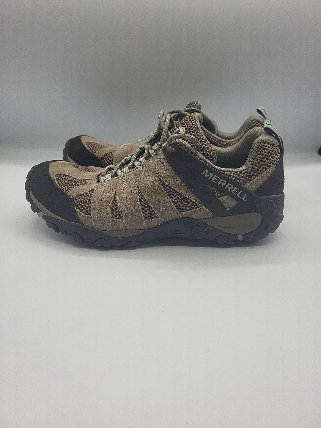 Merrell Scarpe Donna 9 Accentor 2 Sneaker da Escursionismo J03448 Beige Pelle Stringate