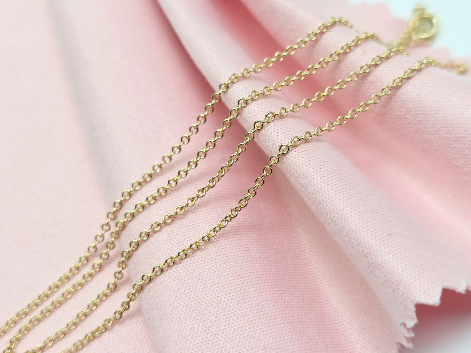 Unique Thin 10K Solid Yellow Gold Designer Cable … - image 1