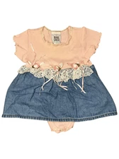 Vintage Brooke Lindsay Baby Girls 6-9 Months Floral Dress 90s