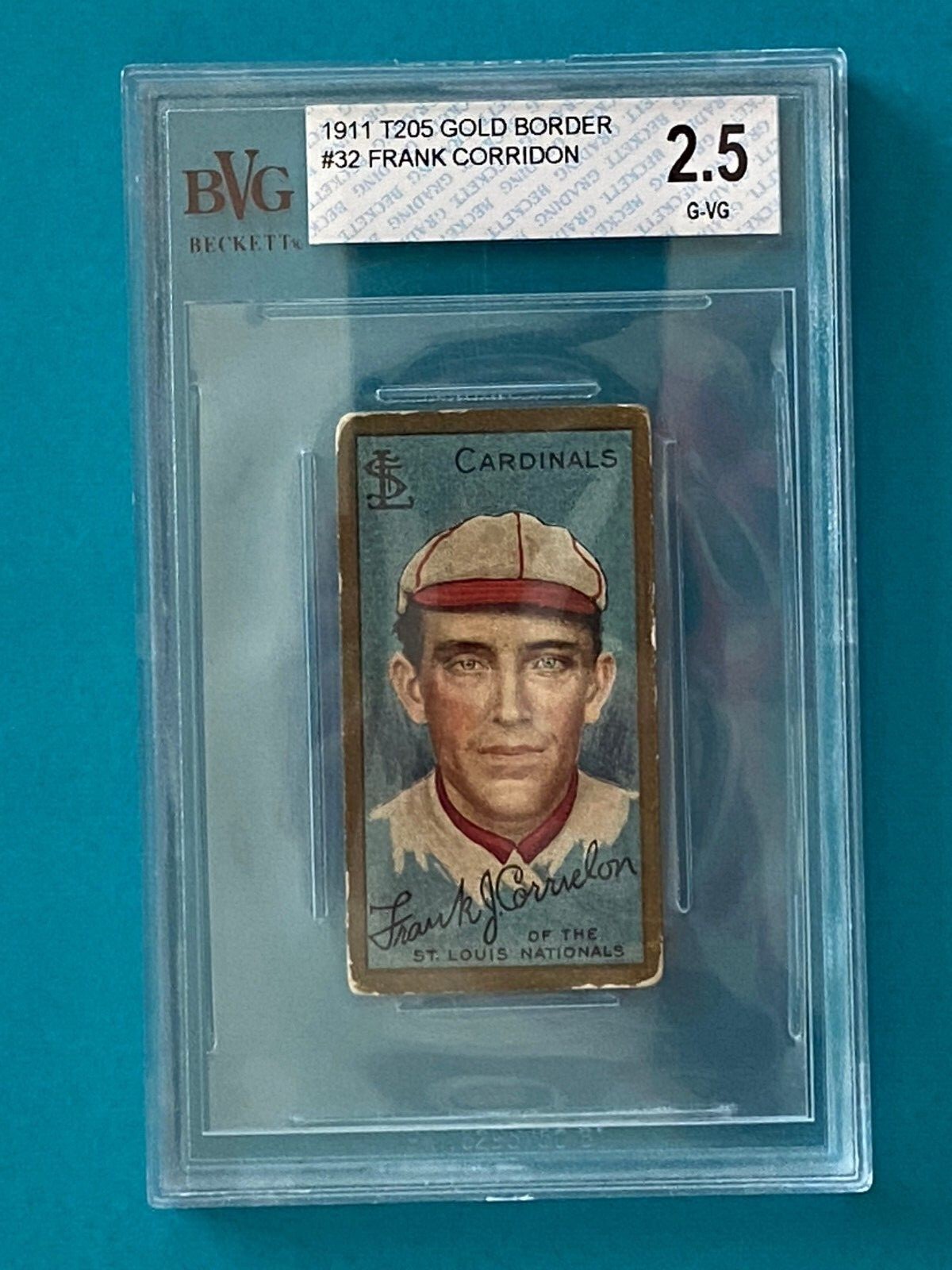 1911 T205 Piedmont Frank Corridon  BVG 2.5 G-VG