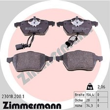 Image of Front ZIMMERMANN 23018.200.1 Brake Pad Set, disc brake for AUDI,SEAT,SKODA,VW,VW