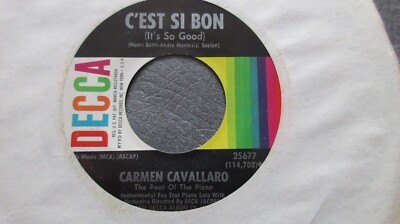 Carmen Cavallaro C'est Si Bon/If You Go 7'' **NEAR MINT**