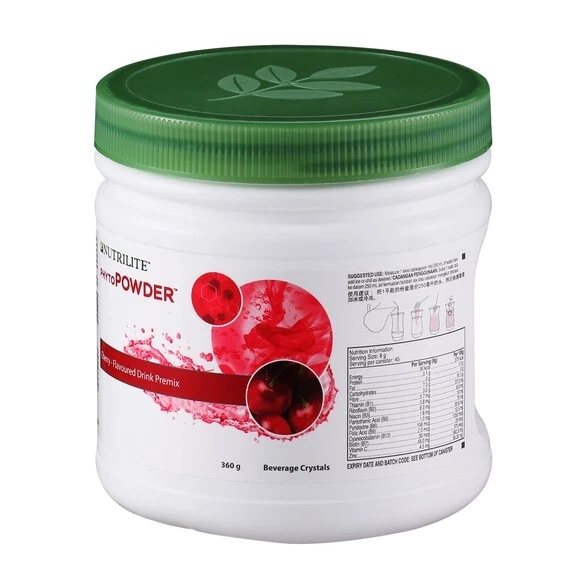 Nutrilite PhytoPOWDER recipiente pré-mistura de bebida sabor cereja 360g - Imagem 2 de 3
