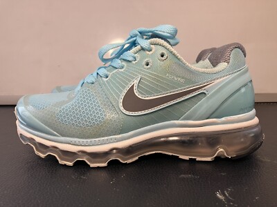 2010 Women's Nike Air Tailwind + Steel Blue Cool Grey Size 5.5 Used Rare NDS